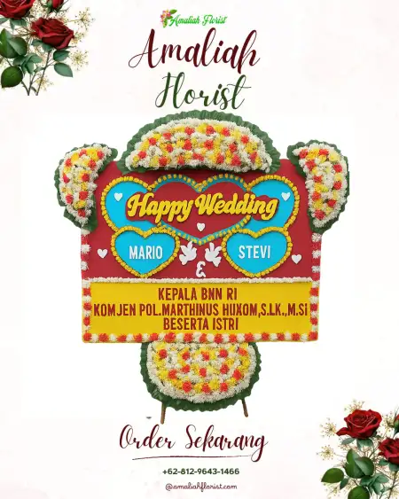 Papan Bunga Pernikahan Pucaksari
